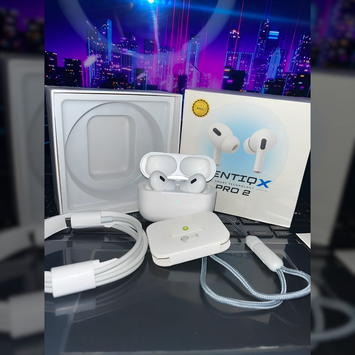 ZENTIQX Pro 2 ANC TWS Wireless Earbuds – White Noise Cancelling Bluetooth Earphones