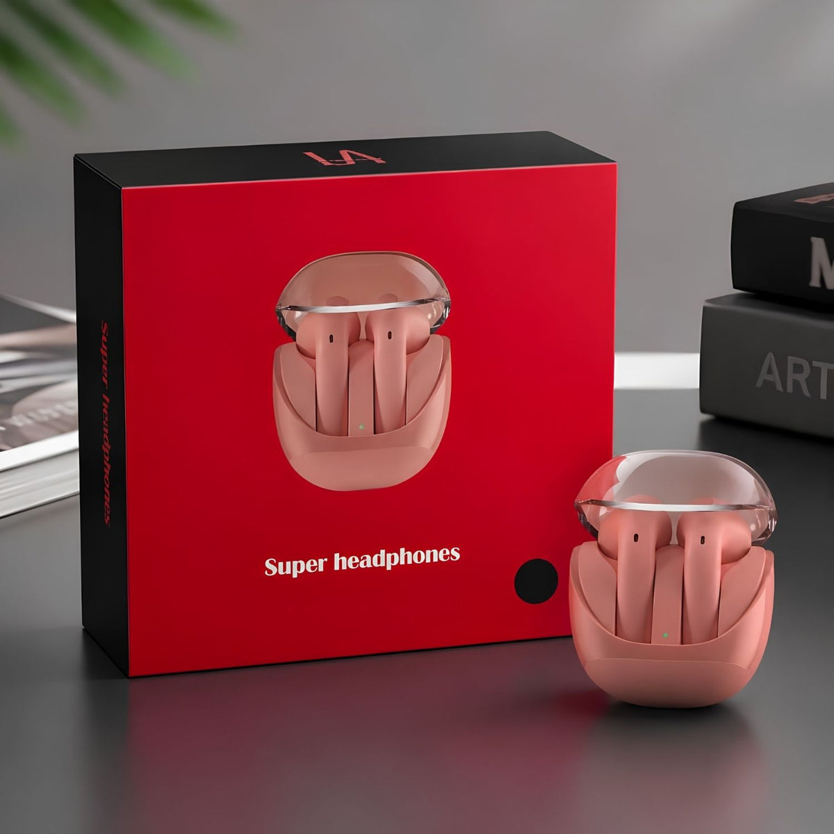 LA Super Wireless Bluetooth Earbuds – Hi-Fi Sound, Touch Control & Charging Case