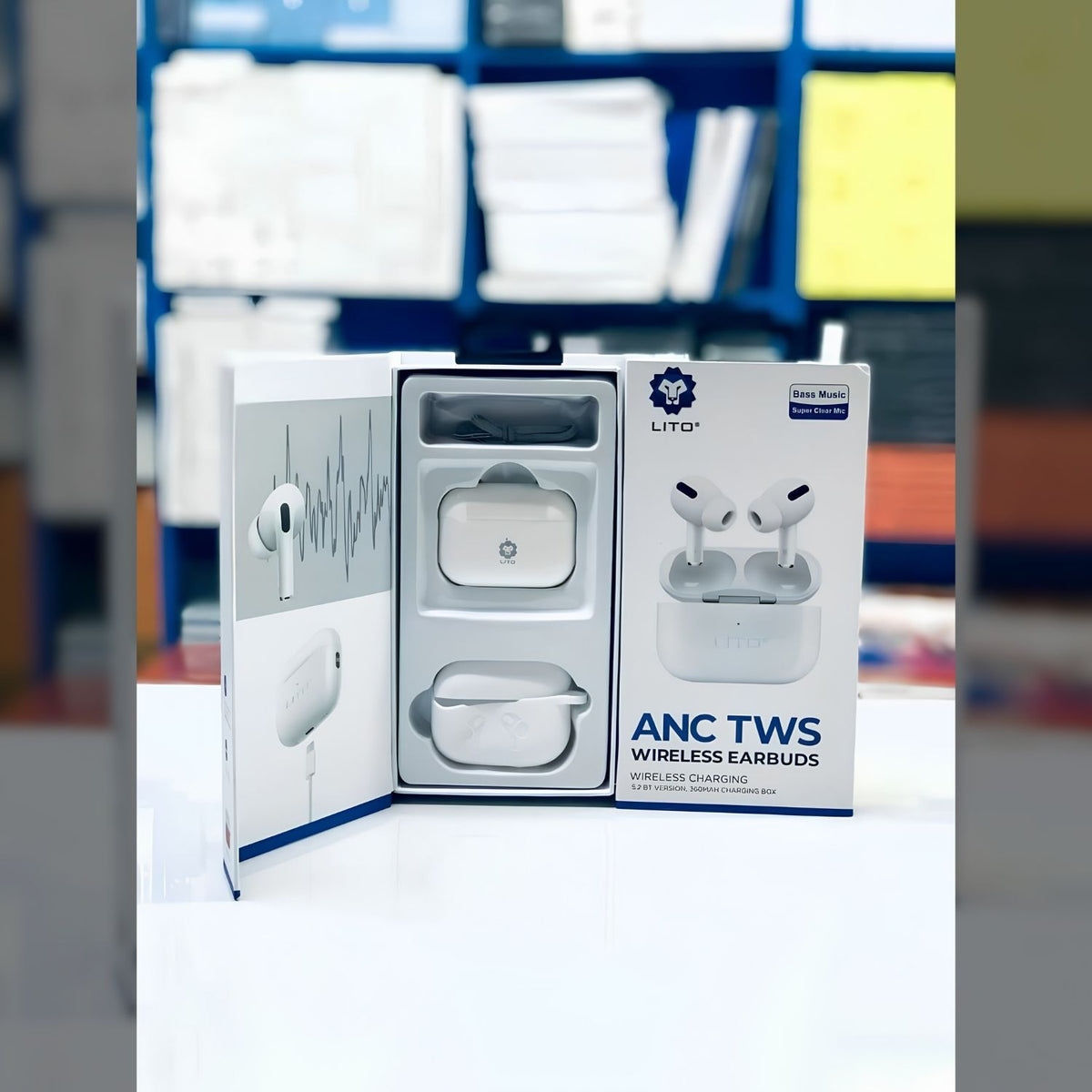 LITO ANC TWS Wireless Earbuds – Bluetooth 5.2 Noise Cancelling Earphones with Wireless Charging Case