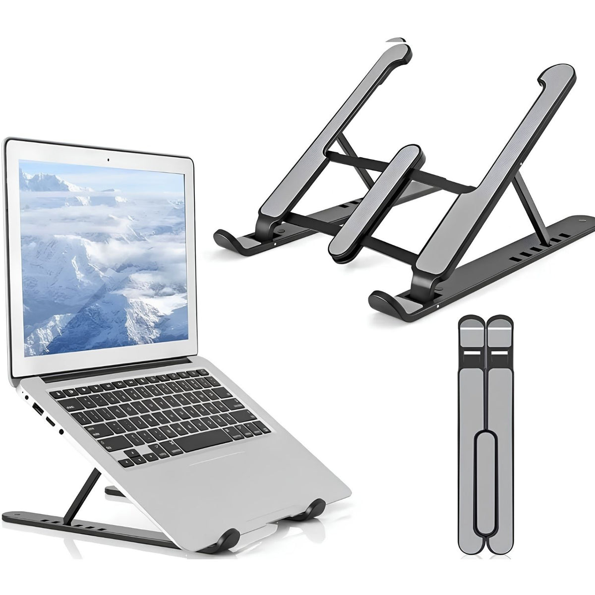 Adjustable Laptop Stand – Folding Portable Laptop Holder for Desk, Office & Travel