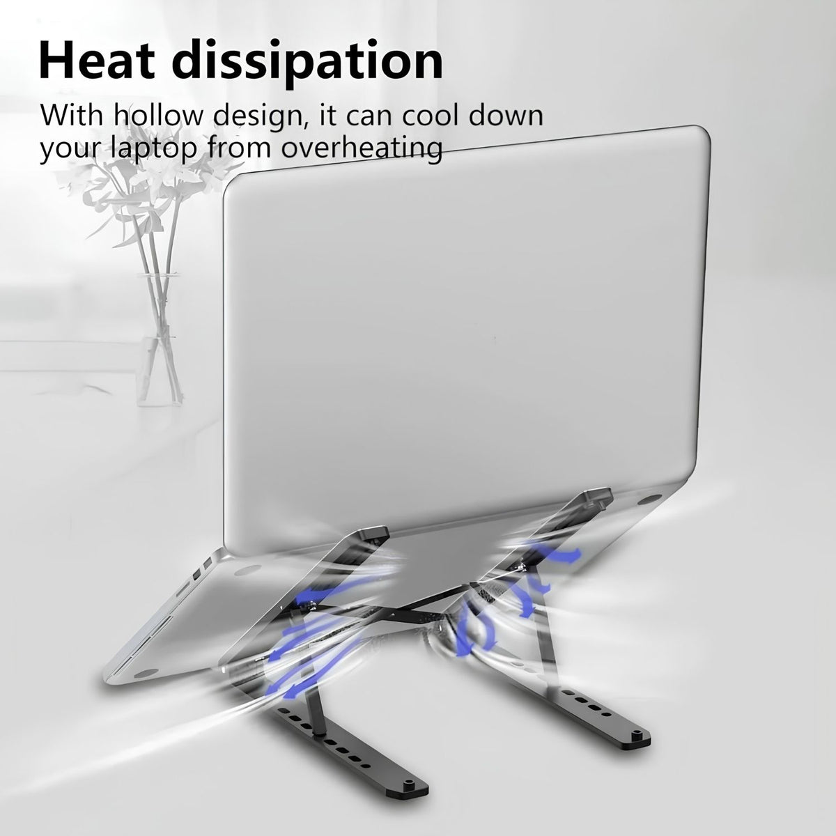 Adjustable Laptop Stand – Folding Portable Laptop Holder for Desk, Office & Travel
